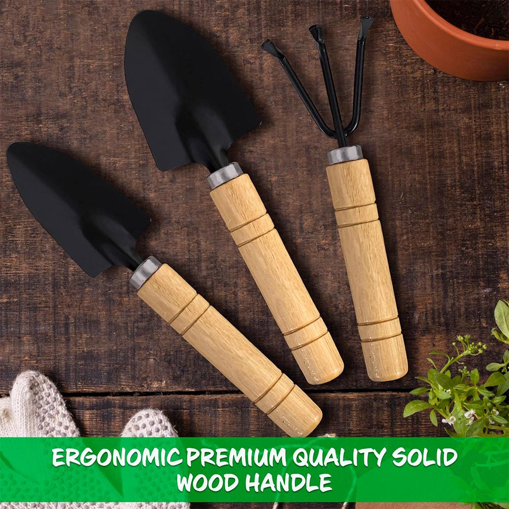 1Set/3Pcs Mini Garden Tool Set For Garden Plants Flower Pot Cactus Vegetables Digging Weeding Indoor Small Plants Garden Tools