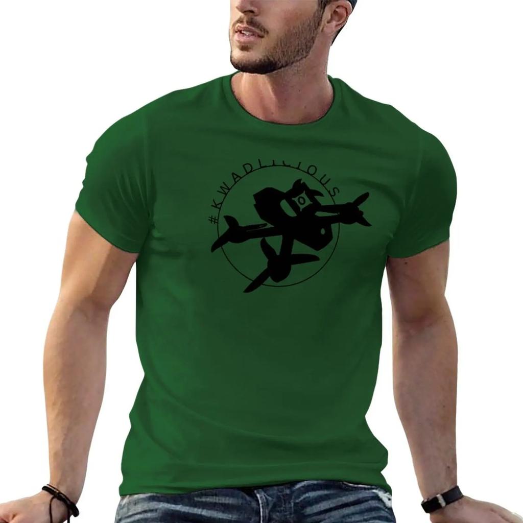 Kwadlicious Black - FPV - Freestyle Drone Racer T-Shirt T-shirt short Aesthetic clothing plain t shirts