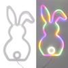   Neon Light Battery Operated Bunny LED Neon Sign Easter Decoration for Bedroom Dorm Easter Party Bar
