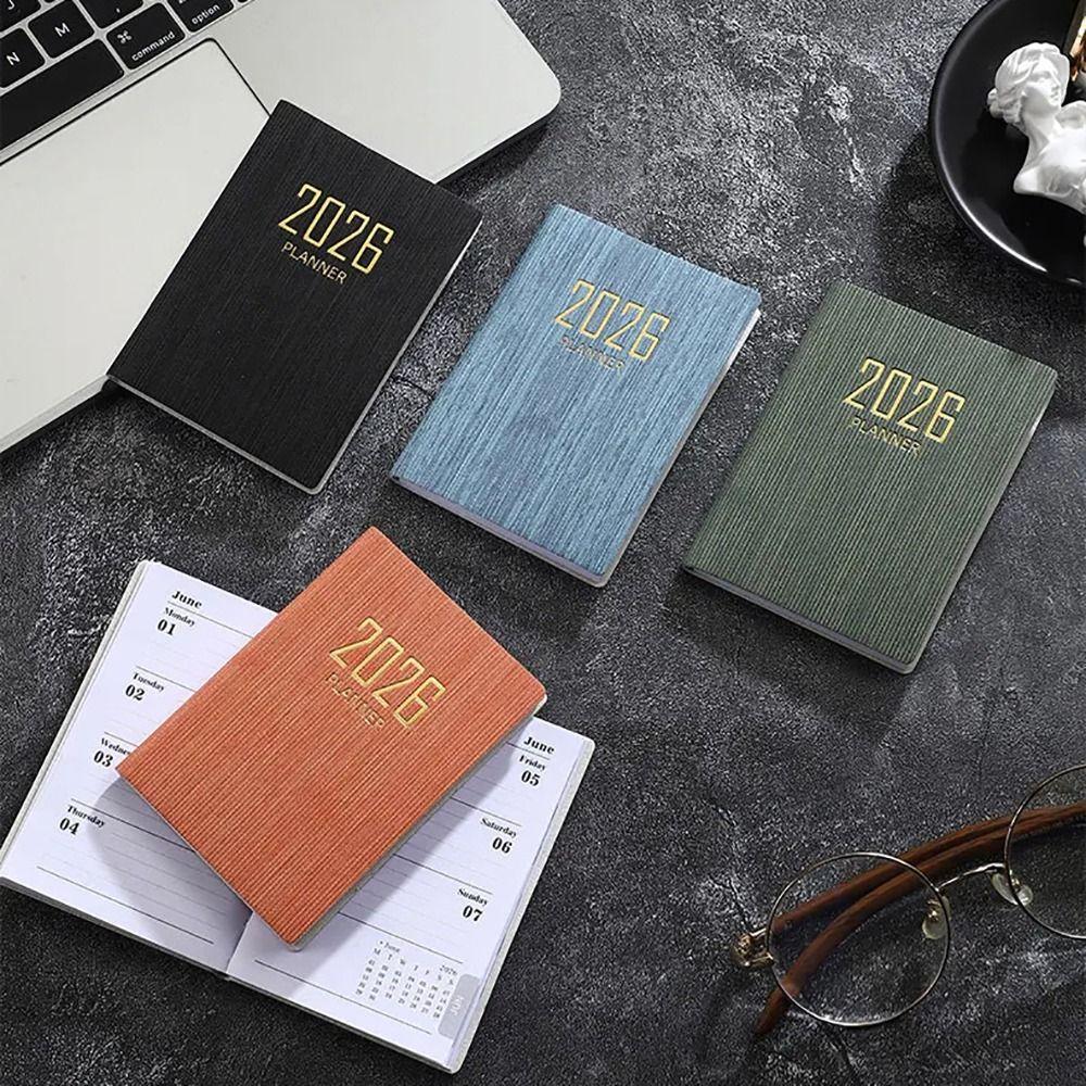 2Pcs Mini Portable A7 Planner Book 2026 Pocket Diary Journal Agenda Book  Weekly Calendar