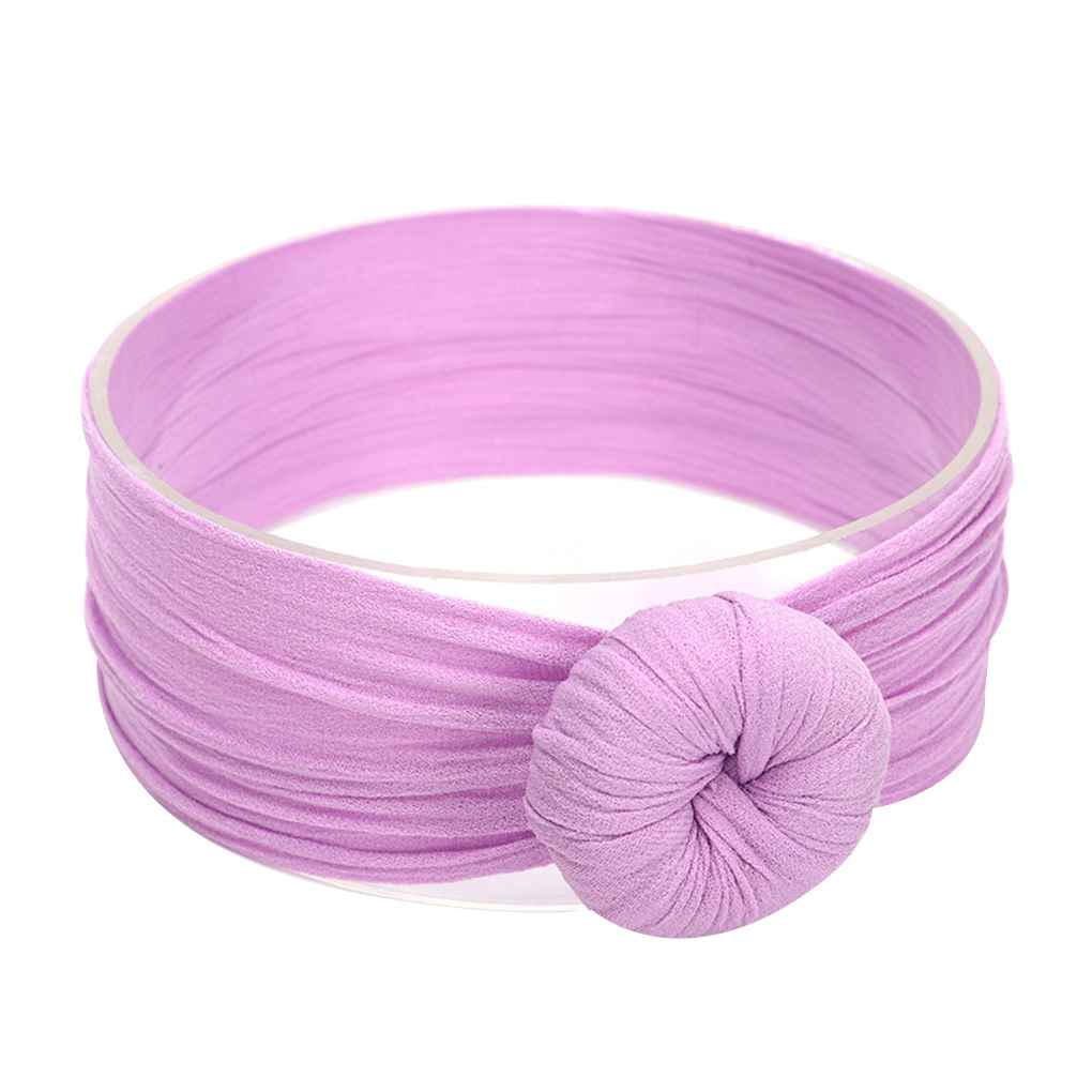 

Милая нейлоновая повязка на голову с круглым помпоном, мягкая повязка-тюрбан для детей и девочек