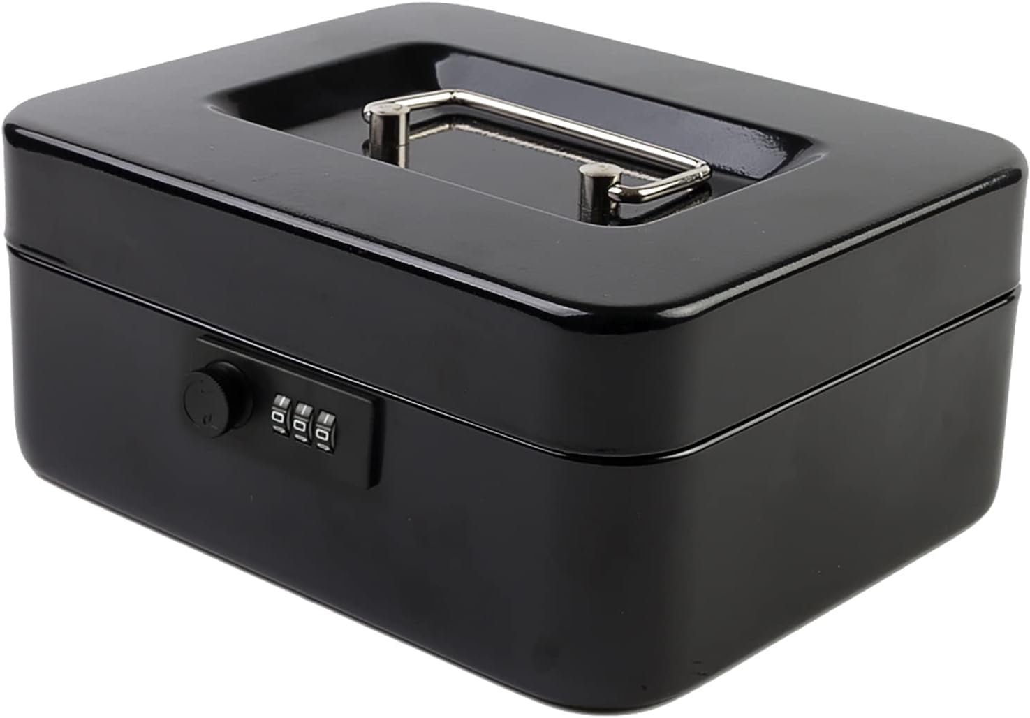 Beemyi Portable Cash Box with Dial Lock, Cashmate A5 Size, for Accounting, Office, Mini Safe, Piggy Bank, Steel, Home Use, Approx. W20 x D16 x H8.8cm,