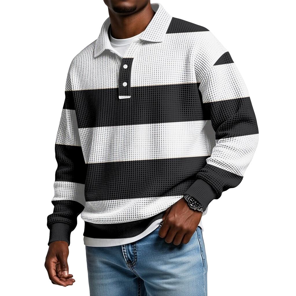 Men's Casual Loose,fitting Top Button,down Collar Long Sleeves