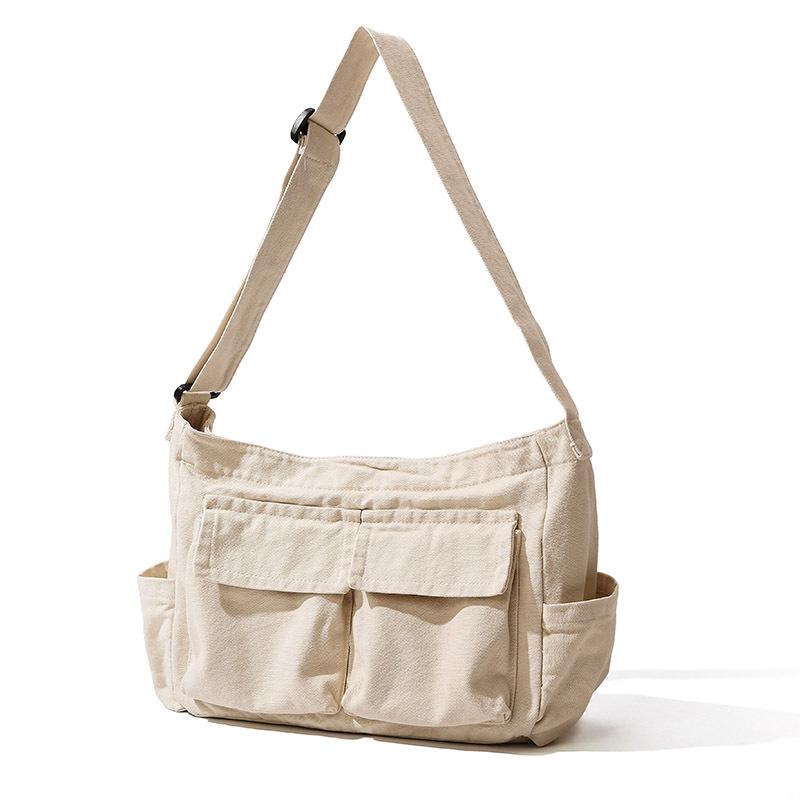 

Литературная и художественная молодежная холщовая сумка Женская сумка-мессенджер для студенток класса Большая вместимость, инструментальная наплечная сумка Простая и универсальная тканевая сумка