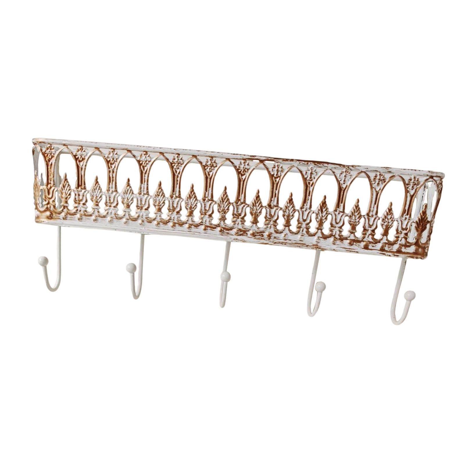 Multi Hook Wall Mounted Key Rack Mail Shelf Organizer for Keys on the Wall Home Entryway Storage