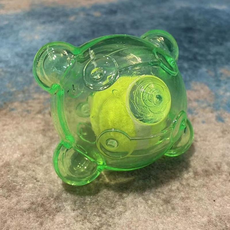 Interaction Dog Chewing Toy Ball with Squeaky Sound and High Bounce for Active Pet Chewing Teething Exercise Toy