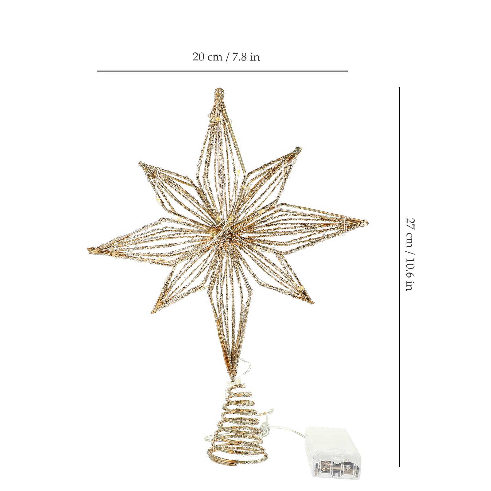 Lighted Christmas Tree Topper Glowing Star Decoration Xmas Tree Top Lighted Star Decor Holiday Ornament Christmas Decoration