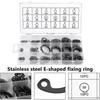 300 Stück Sortiertes Sprengring-Set, Bestzy Sprengringe Set Edelstahl E-Clip Außenhaltescheibe Schnappring-Set Für Sprengring, 2 mm Bis 32 mm