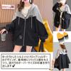 One Oversized Korean Drop Size XL One's Women's Hoodie, Lightweight, Zip-Up, Style, Shoulder, Spring, (White)