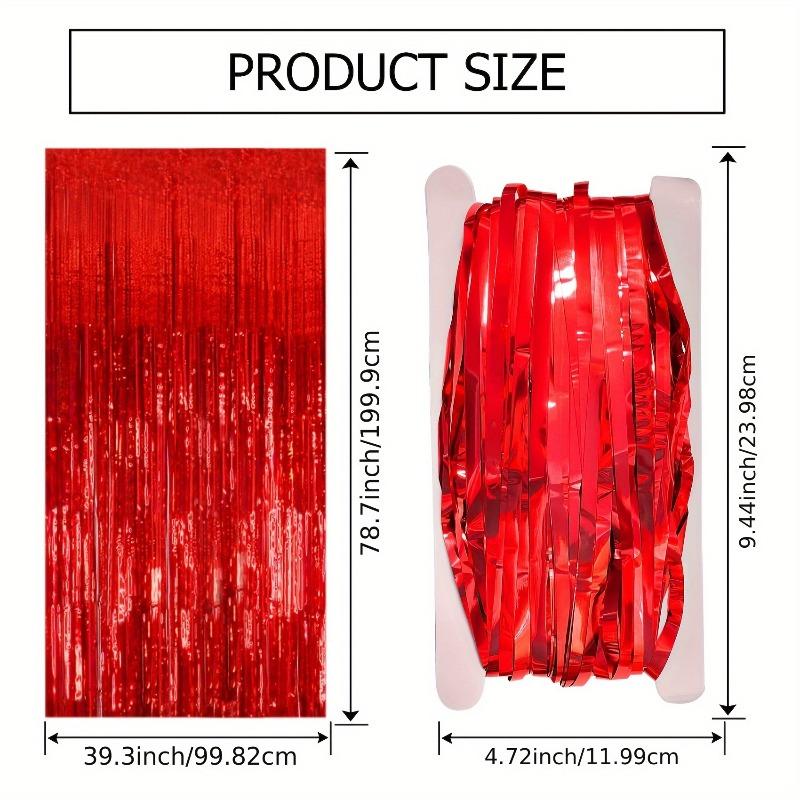 8pcs Sparkling Streamer Backdrop with Tassels for Parties Birthdays New Year Christmas Halloween Weddings Create Glitterin Decor