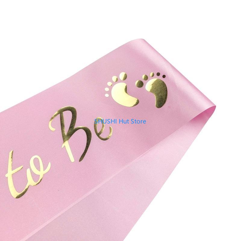 Mommy To Be Sash To Be Button Pin Baby Shower Maternity Sash Belly Belt D57B