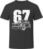 67 Mustang Fastback Collector Vintage Car Drawing Portrait T-Shirt
