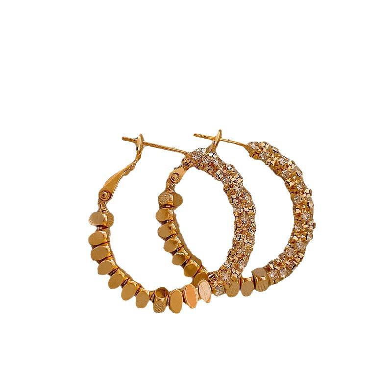 European and American Silver Needle Zircon Earrings: High-End, Versatile, Exaggerated Personality Design