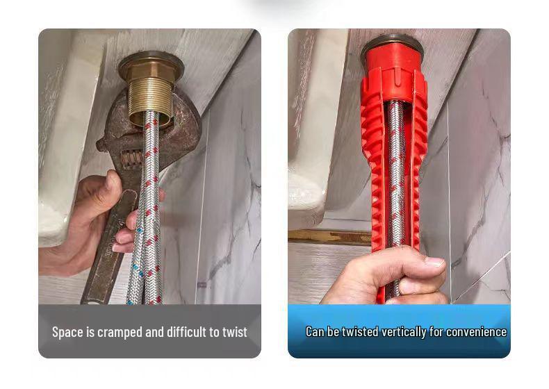 Universal Multi-functional Faucet & Sink Wrench: Eight-in-One Tool for Loosening Household Water Pipes.