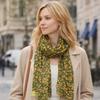 Floral Print Sunscreen Shawl Long Shawl Silk Elegant Chiffon Scarf  Women's Fashion