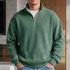 Men's Casual Half Zip Stand Collar Pullover Sweatshirt