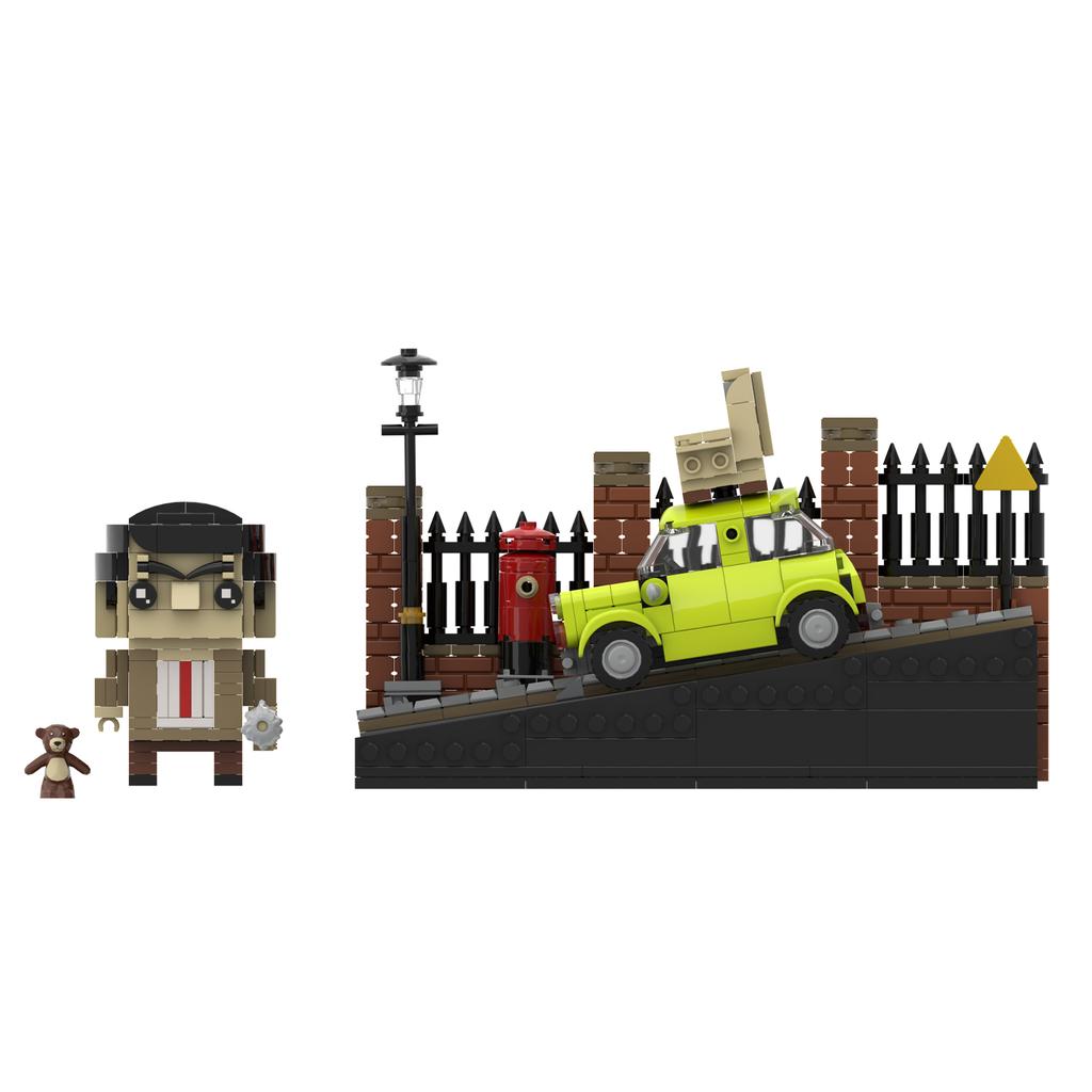 MOC Mr. Beaned Action Figure Building Blocks Funny Movie Agent Model Bricks Assembly Kids DIY Gifts
