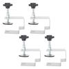 4Pcs Drawer Panel Fixing Clamp Stainless Steel Bow Shaped Drawer Front Installation Clamp