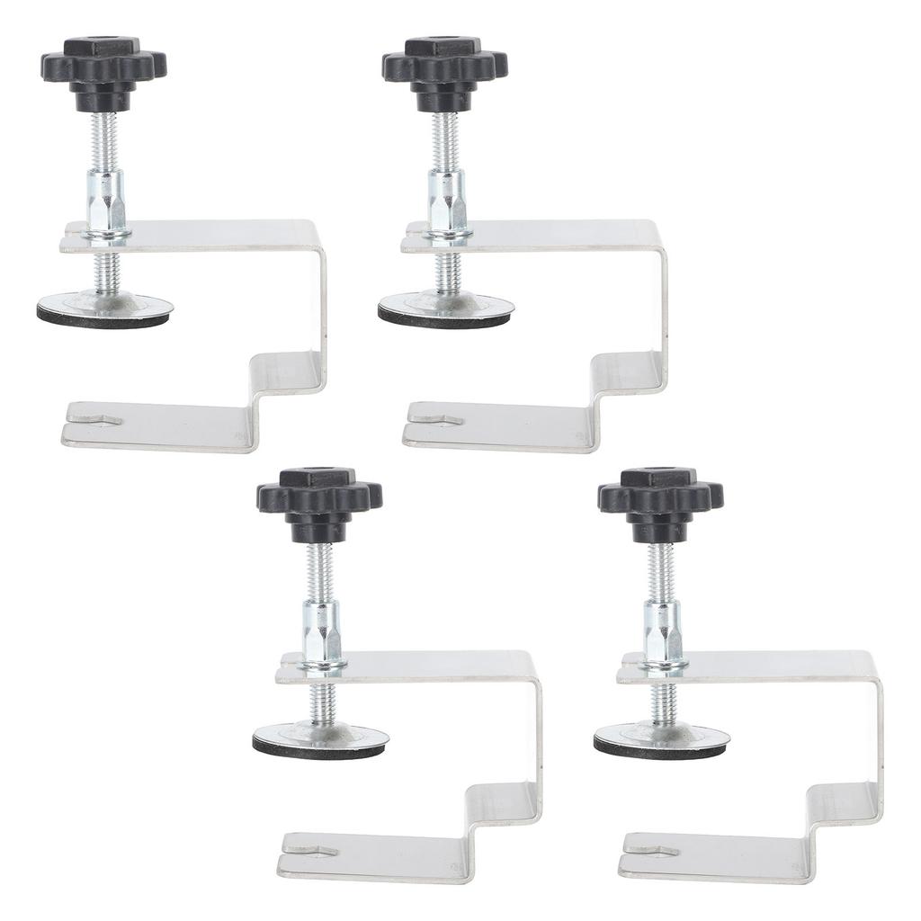 4Pcs Drawer Panel Fixing Clamp Stainless Steel Bow Shaped Drawer Front Installation Clamp