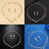 Fashion Jewelry Set With Dazzling Water Diamond For Brides And Women