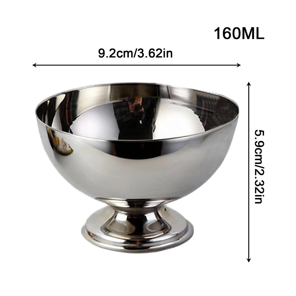 

Stainless Steel Ice Cream Cup Salad Dinnerware Metal Salad Cups For Home Hotel Restaurant Party Shops Picnics Birthday Holiday