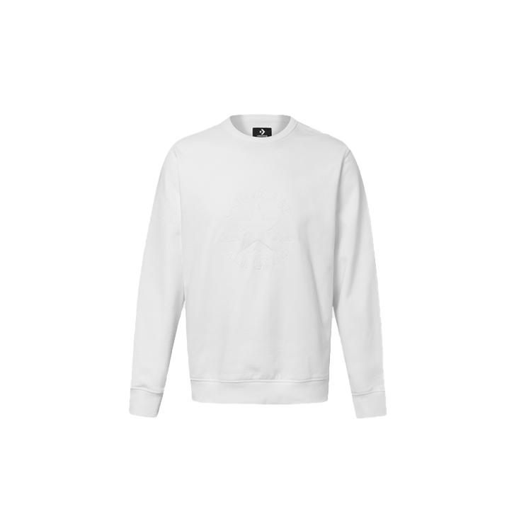 Converse Sweatshirts Men's White Crew Neck Moderate Regular 10020819-102