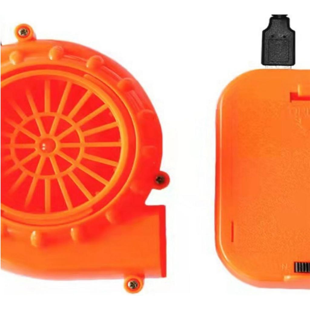 Mini Fan Blower USB Charging Mini Blow Up Blower with Battery Box for Inflatable Game Clothing