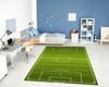 Soccer Sports Rug Sports Grass Soccer Field Carpet for Living Room Home Decor Large Area Rugs Children's Play Non-Slip Floor Mat