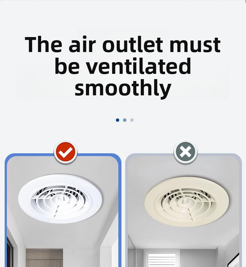 Grelha Redonda Rotativa Ajustável de ABS para Ventilação de Ar 75/100mm Ventilação de Exaustão Difusor Tampa de Ventilação de Teto Para Cozinha Banheiro