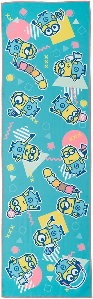 Marushin Minions Cooling Cool Towel for Kids and Elementary School Ice Pop 4805052800 Towel, Students, Minions,