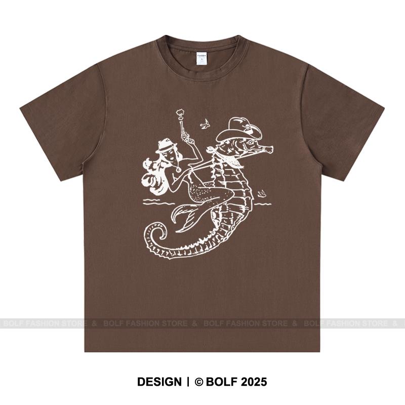 Printed 100% Cotton Women's Oversized T-Shirt Loose Fit Graphic Tees Tops for Daily Wear