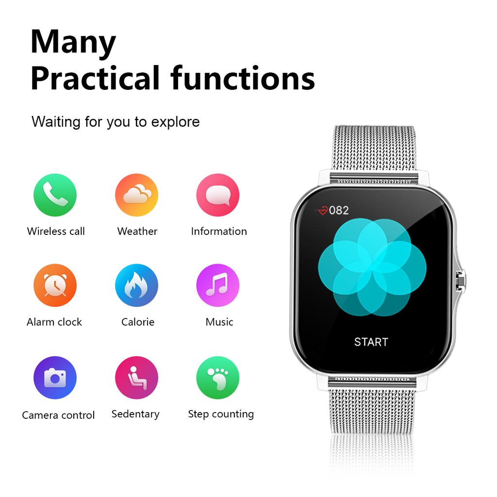 Smart watch wireless calling/dial Sport mode calling reminder and rejection fitness monitoring for /Android