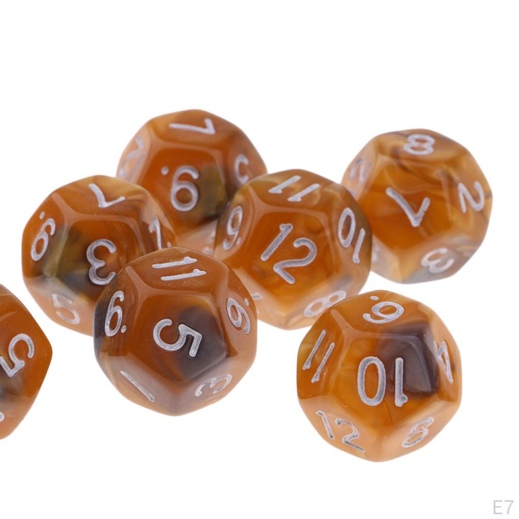 10 Count D12 Multi-Faceted Dice for Play