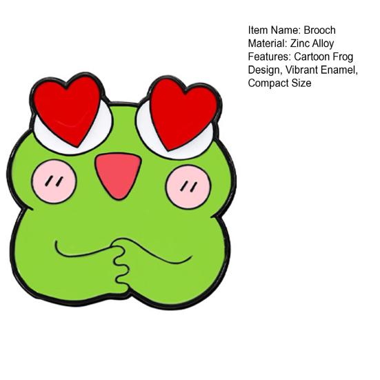 Brosche Anstecknadel Cartoon Frosch Design Zinklegierung Nadel Handbemalte Emaille Glasur Anzüge Mäntel Pullover Abzeichen Vielseitiges Accessoire