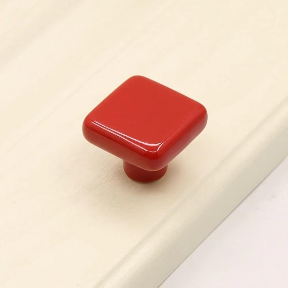 Retro Keramik Schrankknauf Bunter Einzellochgriff Niedliche Schubladengriffe