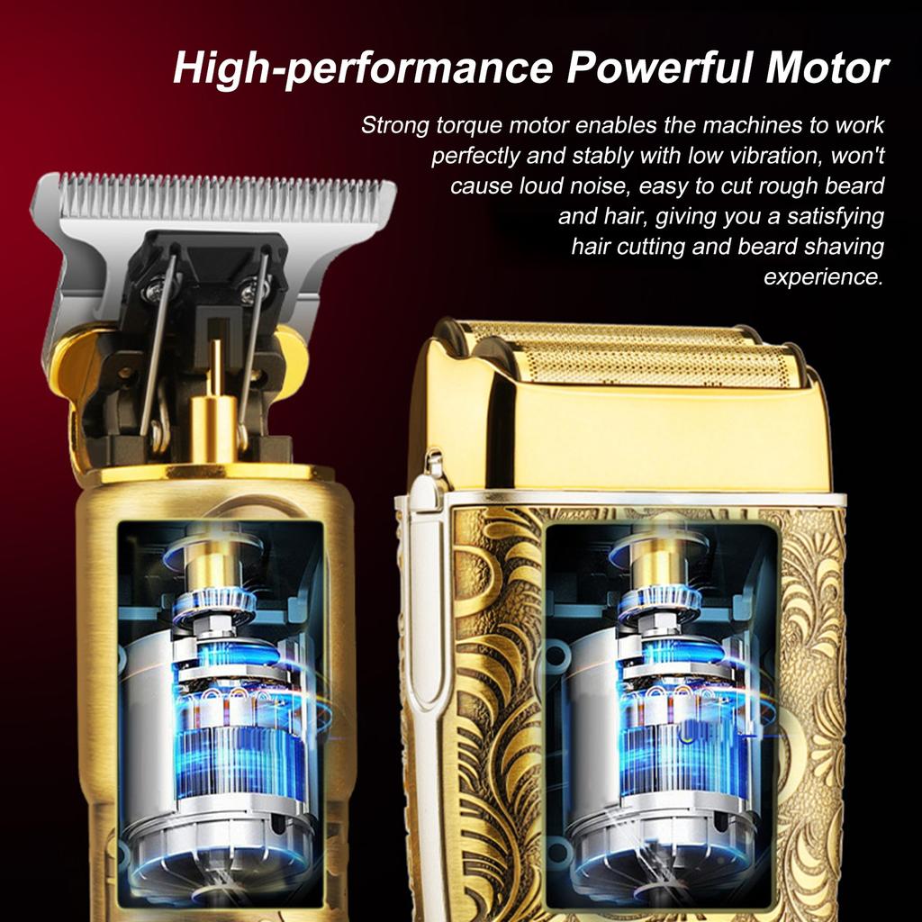 Bestauty Электрическая машинка для стрижки волос Триммер для волос Мужская бритва для бороды Бритва Набор для стрижки волос с 4 насадками USB Перезаряжаемая