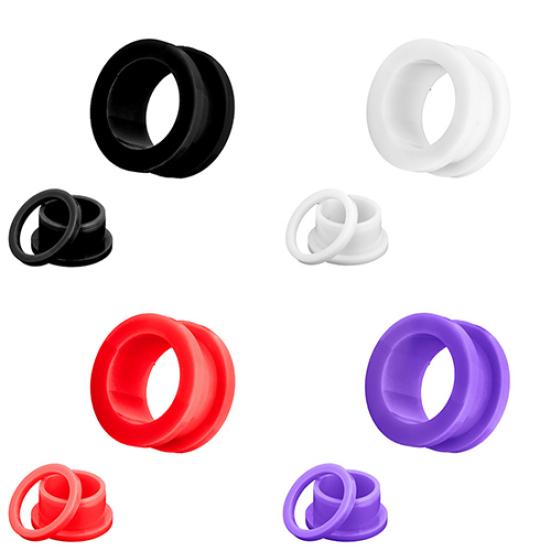 1 Paar Riemenscheiben-Design, hohl, großer Flare-Ohrring, Ohrmessgeräte, Ring, weiche Plugs, Tunnel
