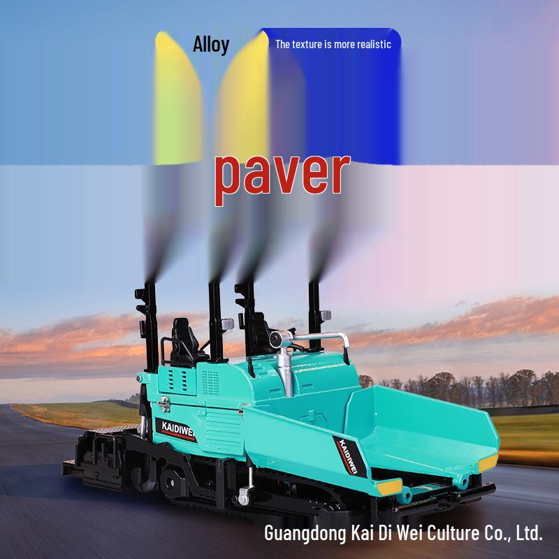 Kaidiewei Alloy Asphalt Paver Toy - Children s Engineering Vehicle Model, Perfect for Boys Birthdays Green Paver 1:40