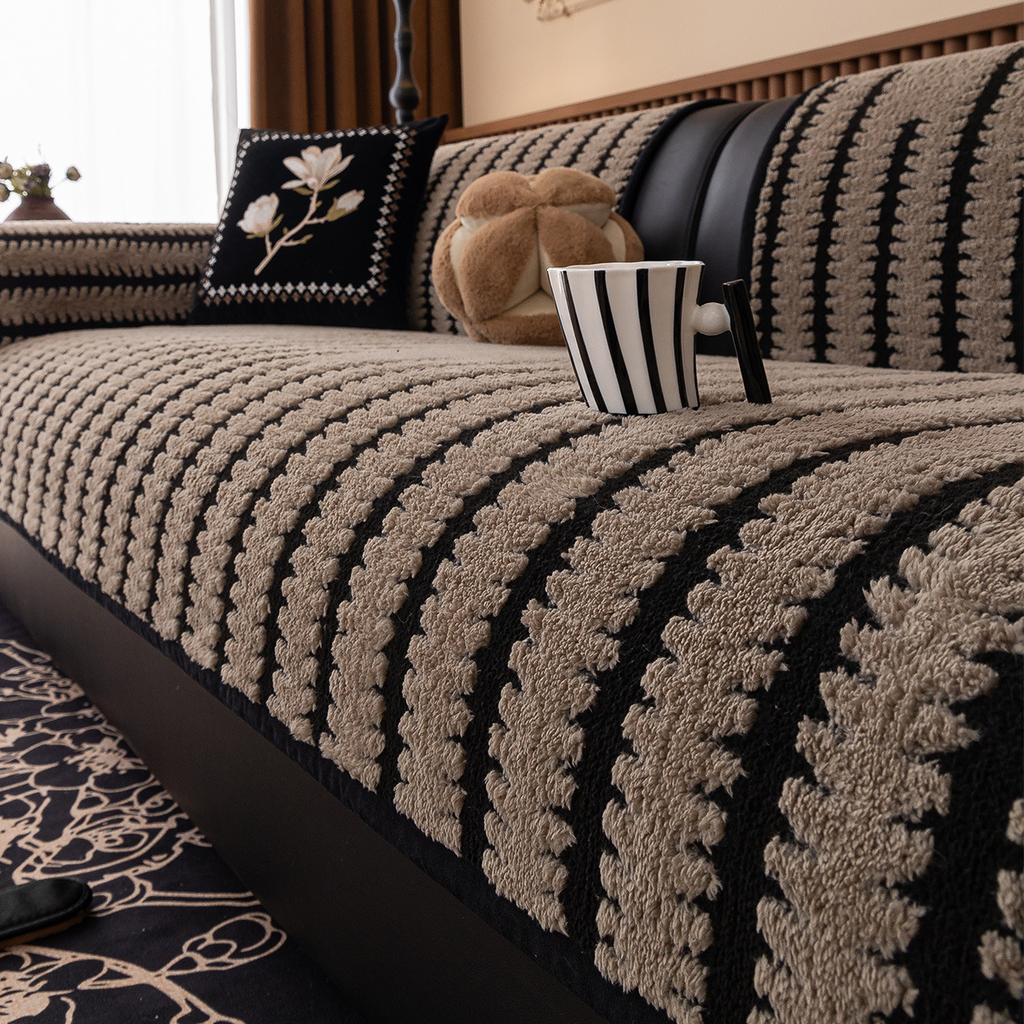 Autumn And Winter Plush Sofa Cushion  New Light Luxury High-End Non-Slip Seat Cushion Popular Sofa Cover Cover Cloth Towel