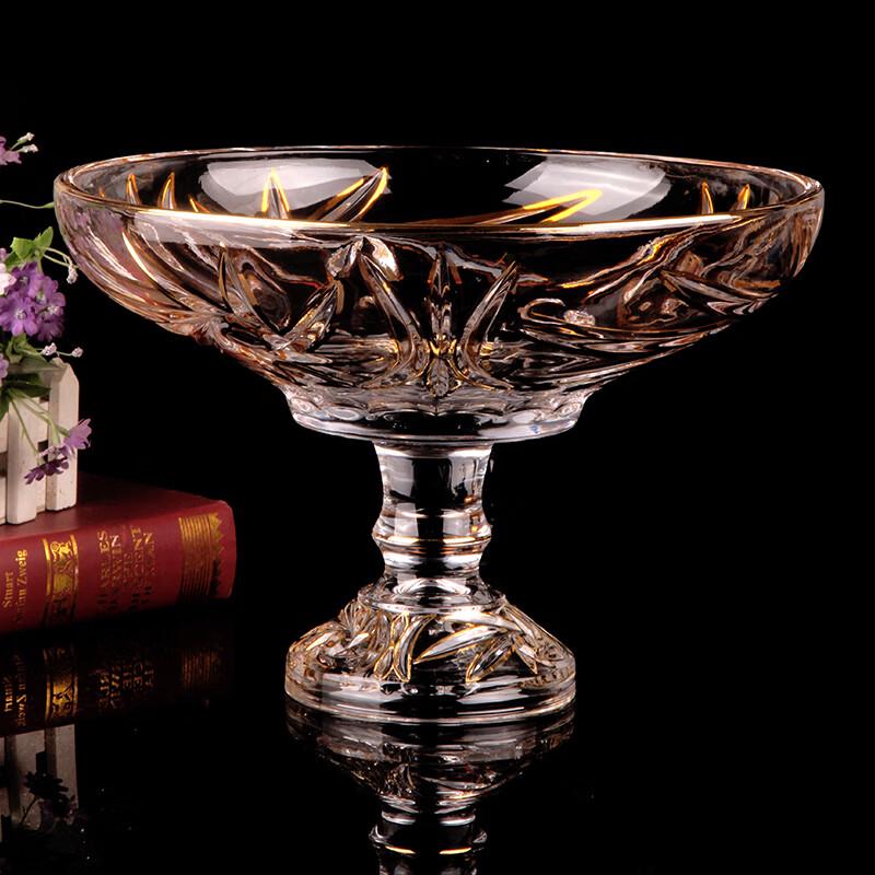 Flavinmci Gold Windmill Glass Fruit Plate