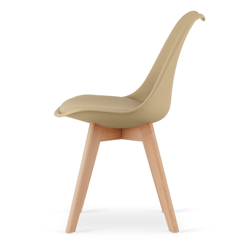 MARK chair - dark beige / natural legs x 3