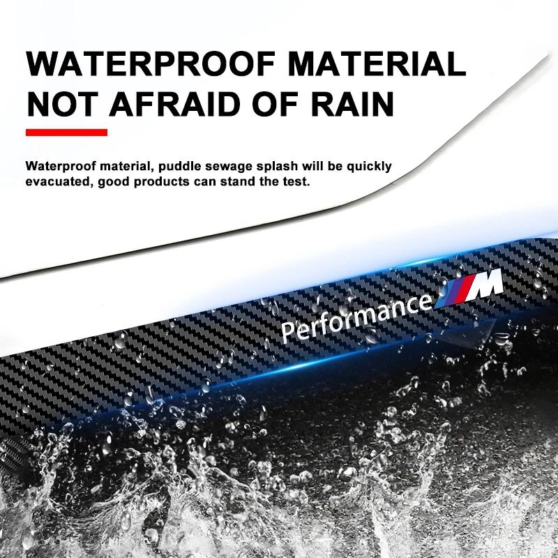 2 stk Bil Sideskjørt Terskel Karbonfiber Karosseribeskyttelsesklistremerke For BMW M F10 F07 E90 E60 F30 E89 E85 E92 X2 X3 X4 X5