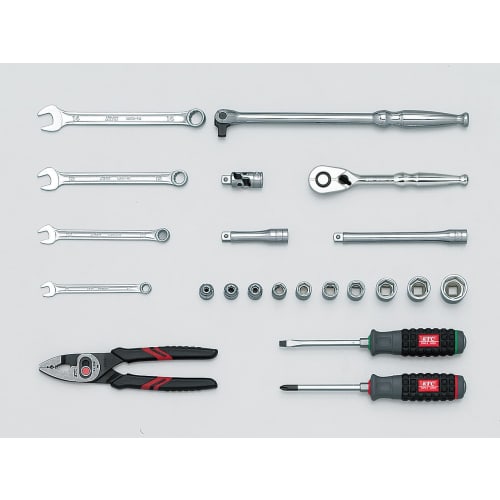 Kyoto Tool (KTC) 9.5 sq. 22-Piece Single-Opening Plastic Hard Case Tool Set, SK3220P