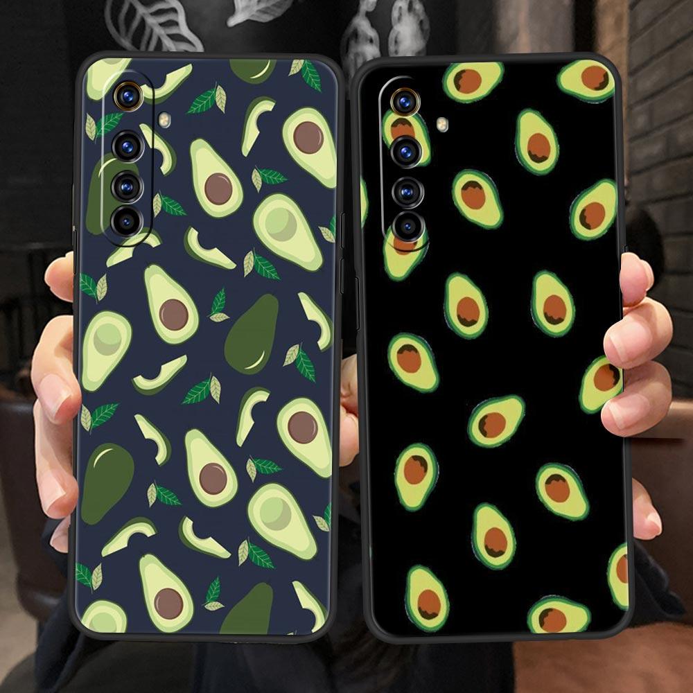 Cute Avocado Soft TPU For Realme 13 12 11 10 9 Pro Plus GT3 GT2 C21 C25 C35 C53 C55 C67 Pro 5G Phone Case Cover Fundas Capas Bag