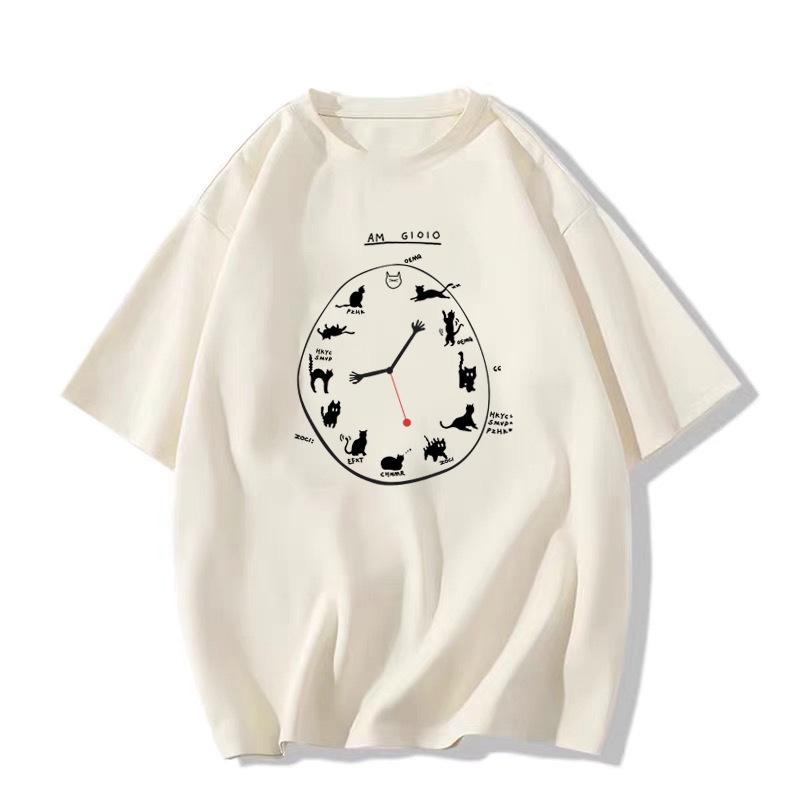 

Женская футболка оверсайз в стиле ретро, американская, с коротким рукавом, из чистого хлопка - Коллекция Лето 2025 3XL абрикосовый