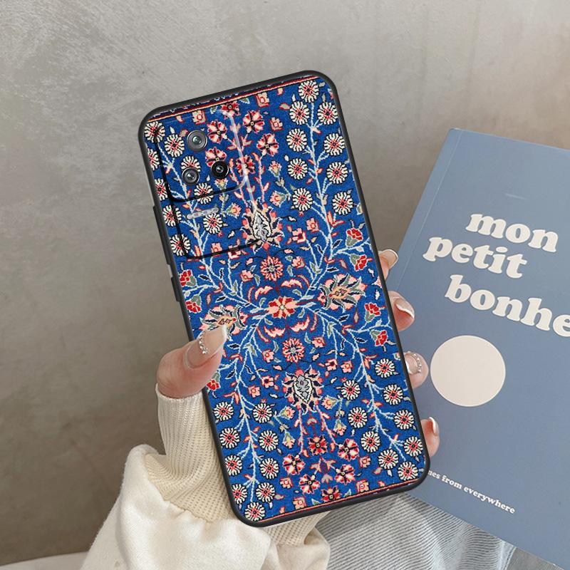 Retro Ethnic Carpets Turkish Rug Case For POCO F5 C40 M5s F3 X4 F4 GT M4 X3 X5 Pro Cover For Xiaomi 12T Pro 11T 11 12 13 Lite