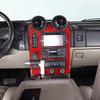 Red Soft Carbon Fiber Door Handle Steering Wheel Gear Shift Trim Cover Stickers Fit For Hummer H2 2003-2007 Interior Accessories