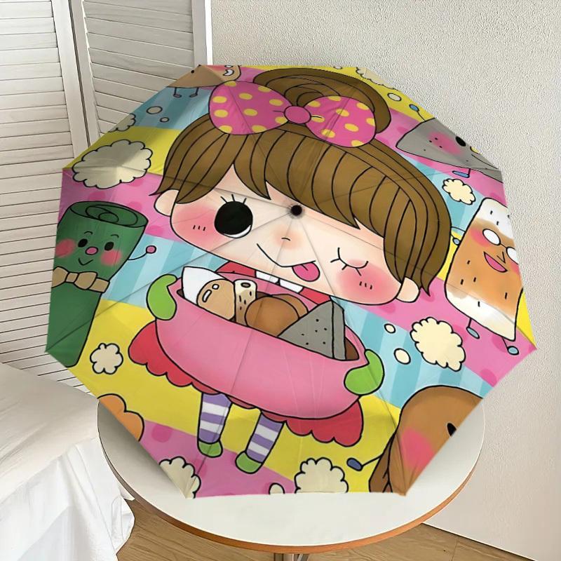 1PC Cute Food Umbrella-8-Rib Reinforced, Automatic Open, Lightweight & Durable, Cute Fashion Accessory for Outdoor-Y0356