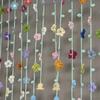 9pcs Colorful Flowers Artificial Flower Curtain Hanging Room Decorative Curtain  Bedroom Decoration