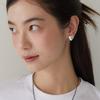 Tatiana (925 Silver) Bulky Emblem Heart One-Touch Earrings EC3011